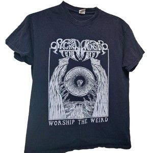 Sacred Monster Worship The Weird black T-Shirt Size Medium Goth Metal Band